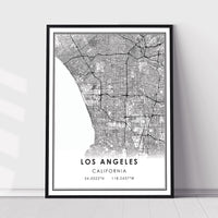 
              Los Angeles, California Modern Map Print 
            