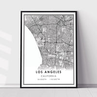 Los Angeles, California Modern Map Print 