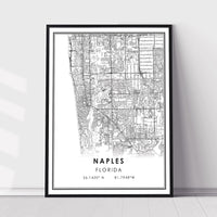 
              Naples, Florida Modern Map Print 
            