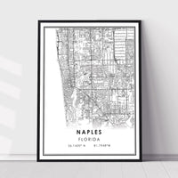 Naples, Florida Modern Map Print 