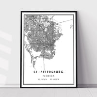 St. Petersburg, Florida Modern Map Print