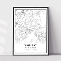 
              Whippany, New Jersey Modern Map Print 
            