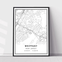 Whippany, New Jersey Modern Map Print 