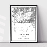 
              Ahwatukee, Arizona Modern Map Print 
            