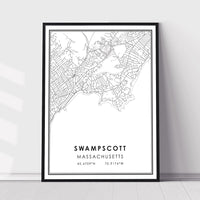 
              Swampscott, Massachusetts Modern Map Print
            