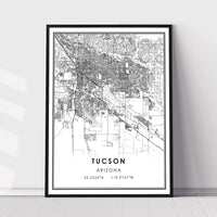 
              Tucson, Arizona Modern Map Print 
            