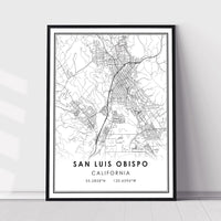 
              San Luis Obispo, California Modern Map Print 
            