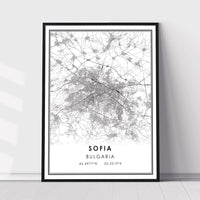 
              Sofia, Bulgaria Modern Style Map Print 
            