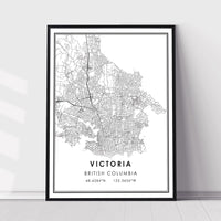 
              Victoria, British Columbia Modern Style Map Print 
            