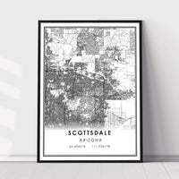
              Scottsdale, Arizona Modern Map Print
            