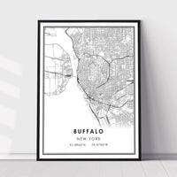 
              Buffalo, New York Modern Map Print 
            