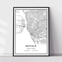 Buffalo, New York Modern Map Print 