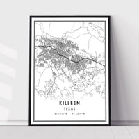 
              Killeen, Texas Modern Map Print 
            