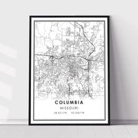 
              Columbia, Missouri Modern Map Print 
            