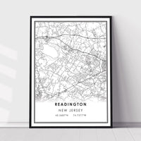 
              Readington, New Jersey Modern Map Print 
            
