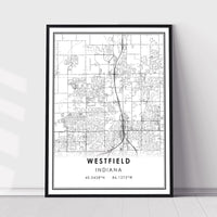 
              Westfield, Indiana Modern Map Print 
            