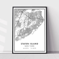 
              Staten Island, New York Modern Map Print
            