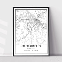 
              Jefferson City, Missouri Modern Map Print 
            