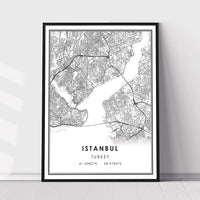 
              Istanbul, Turkey Modern Style Map Print 
            
