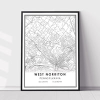 
              West Norriton, Pennsylvania Modern Map Print 
            