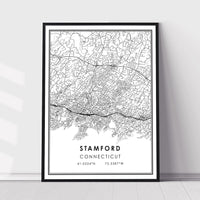 
              Stamford, Connecticut Modern Map Print 
            