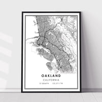 
              Oakland, California Modern Map Print
            