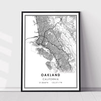 Oakland, California Modern Map Print
