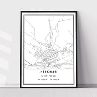 
              Herkimer, New York Modern Map Print 
            
