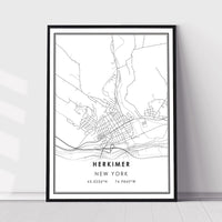 Herkimer, New York Modern Map Print 