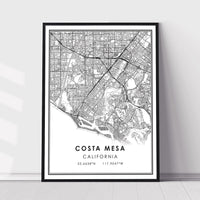 
              Costa Mesa, California Modern Map Print 
            