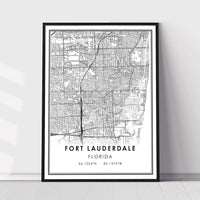 
              Fort Lauderdale, Florida Modern Map Print 
            