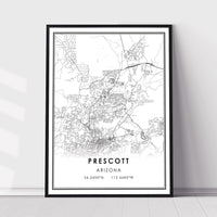 
              Prescott, Arizona Modern Map Print 
            