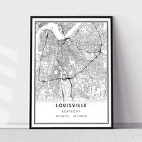 
              Louisville, Kentucky Modern Map Print 
            