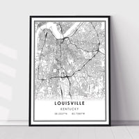 Louisville, Kentucky Modern Map Print 