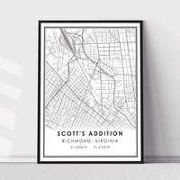 
              Scott's Addition, Richmond, Virginia Modern Map Print 
            