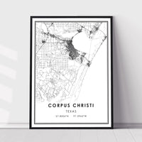 
              Corpus Christi, Texas Modern Map Print 
            