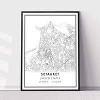 
              Setauket, United States Modern Map Print 
            