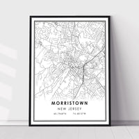 
              Morristown, New Jersey Modern Map Print 
            