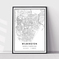 
              Wilmington, North Carolina Modern Map Print 
            