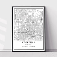 
              Rochester, New York Modern Map Print
            