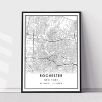 Rochester, New York Modern Map Print