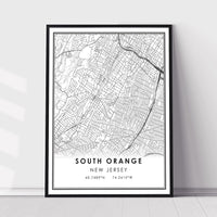 
              South Orange, New Jersey Modern Map Print 
            