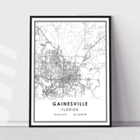 
              Gainesville, Florida Modern Map Print 
            