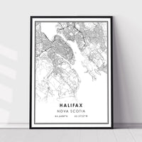 
              Halifax, Nova Scotia Modern Style Map Print
            