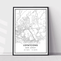 
              Lopatcong, New Jersey Modern Map Print 
            