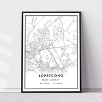 Lopatcong, New Jersey Modern Map Print 