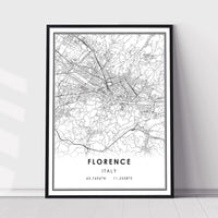 Florence, Italy Modern Style Map Print 