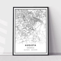 
              Augusta, Georgia Modern Map Print 
            