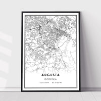 Augusta, Georgia Modern Map Print 