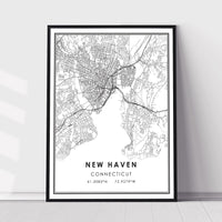 
              New Haven, Connecticut Modern Map Print 
            